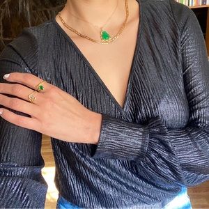 ZARA NWT metallic crop top